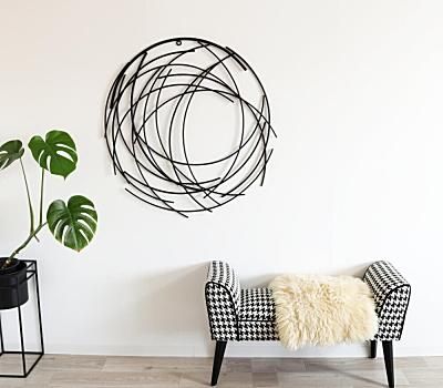ウォールアート | モノクロ円形 - デザイナーズ家具・デザイナーズ