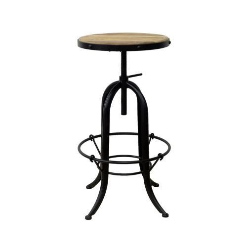 【ブルックリン家具】古材×ブラックスチール カウンタースツール (高さ調整可) ブルックリン家具】古材×ブラックスチール カウンタースツール (高さ