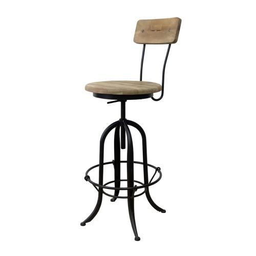 【ブルックリン家具】古材×ブラックスチール カウンタースツール (高さ調整可) ブルックリン家具】古材×ブラックスチール カウンタースツール (高さ