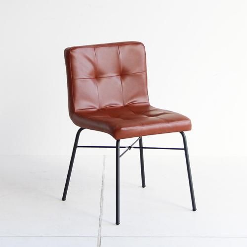 アンセムチェア合成皮革ブラウン | シンプルでモダンなデザイン