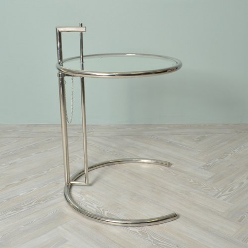 人気の中古品 アイリーン・グレイ リプロダクト品 ガラスサイドテーブル サイドテーブル