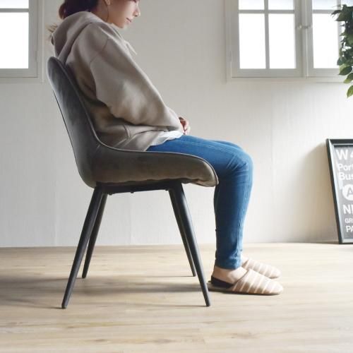 チェア　ベロア生地 楽天市場】ベロア生地＆ステッチの高級感 ダイニングチェア