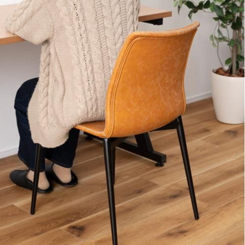 ソフトレザーダイニングチェア | PC-256CA/キャメル