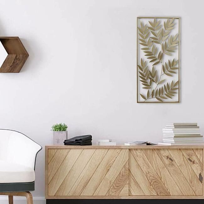 アイアンウォールアートパネル「カラーリーフ」壁飾り（595） アイアンウォールアートパネル | 3カラーリーフ - デザイナーズ家具