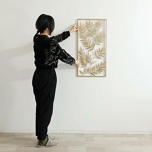 アイアンウォールアートパネル リーフ/ゴールド｜デザイナーズ家具カグ