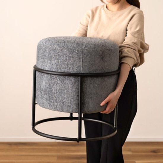 ラウンドスツール ブルー・ベルベット グラムスタイル Glam チェア・スツール・ベンチ｜ソファ・チェア｜インテリア