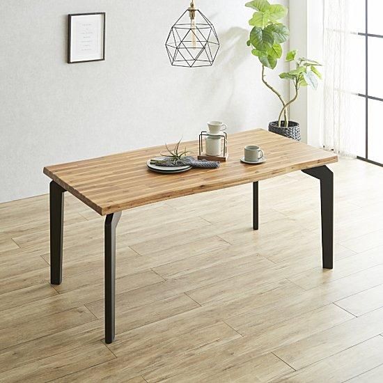 THE CAFE TABLE / 天然木シリーズ Black Steel トライアングル