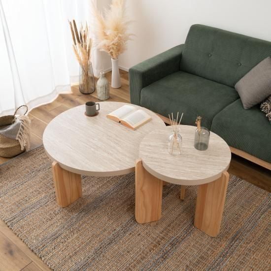 コーヒーテーブル ラウンド ストレージ 多機能 クリエイティブ