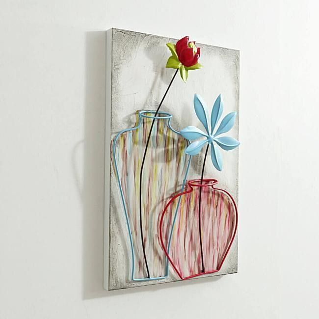 宝石画 モザイク画 ストーン アート 壁掛け 壁飾り 花瓶の花 モダンアート モダンポップ ウォールアート | 花瓶B - デザイナーズ家具 リ