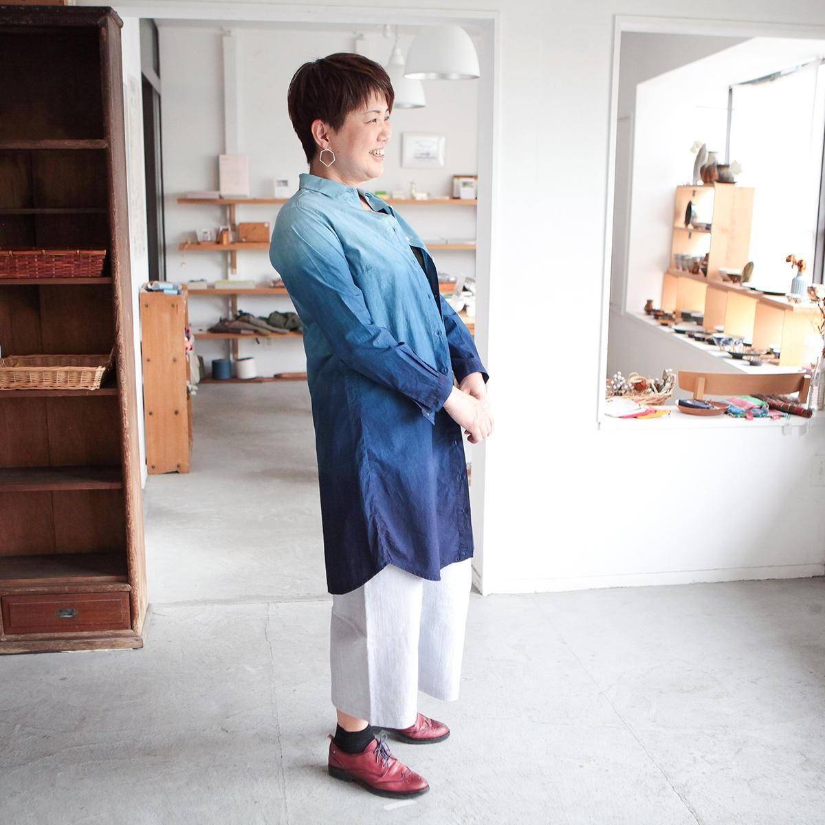 正藍染グラデーション貫頭衣ワンピース 楽天市場】藍染（柄グラデーション）（ワンピース｜レディース