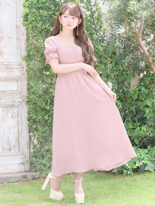 パフスリーブミディ丈ワンピース - 黒崎みさプロデュース MieQaM