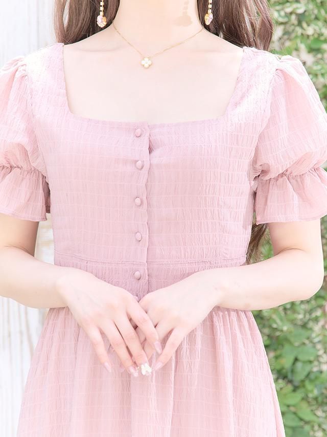 パフスリーブミディ丈ワンピース - 黒崎みさプロデュース MieQaM