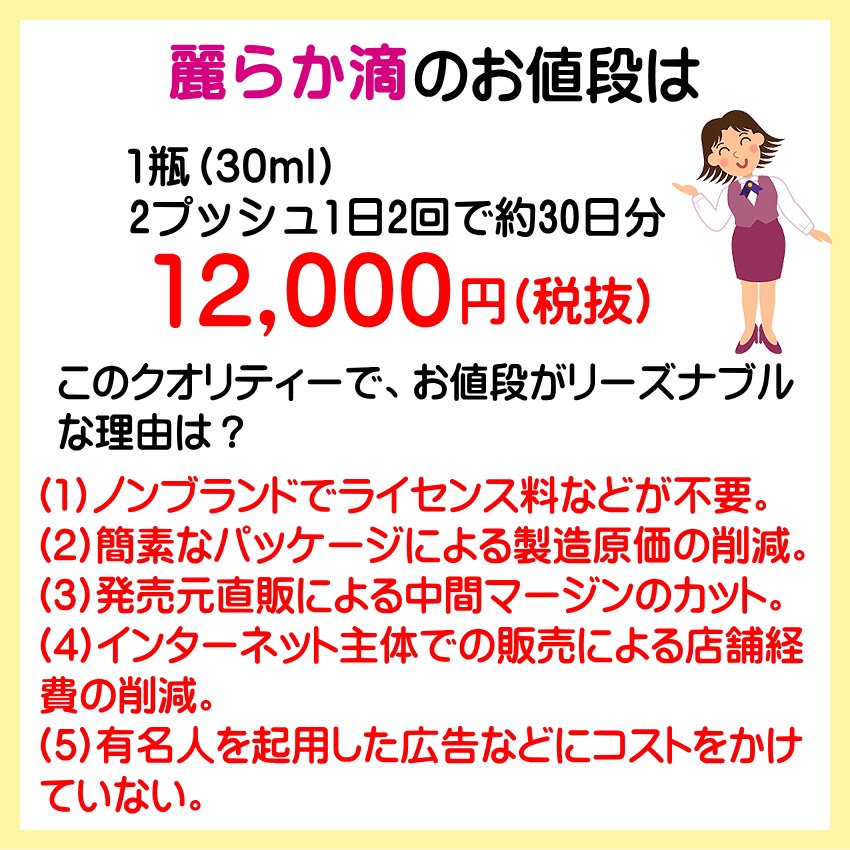 ヒト 幹細胞 + 馬プラセンタ 美容液 ｜お試し半額｜ 麗らか滴 美容液 人気 ランキング 1位達成