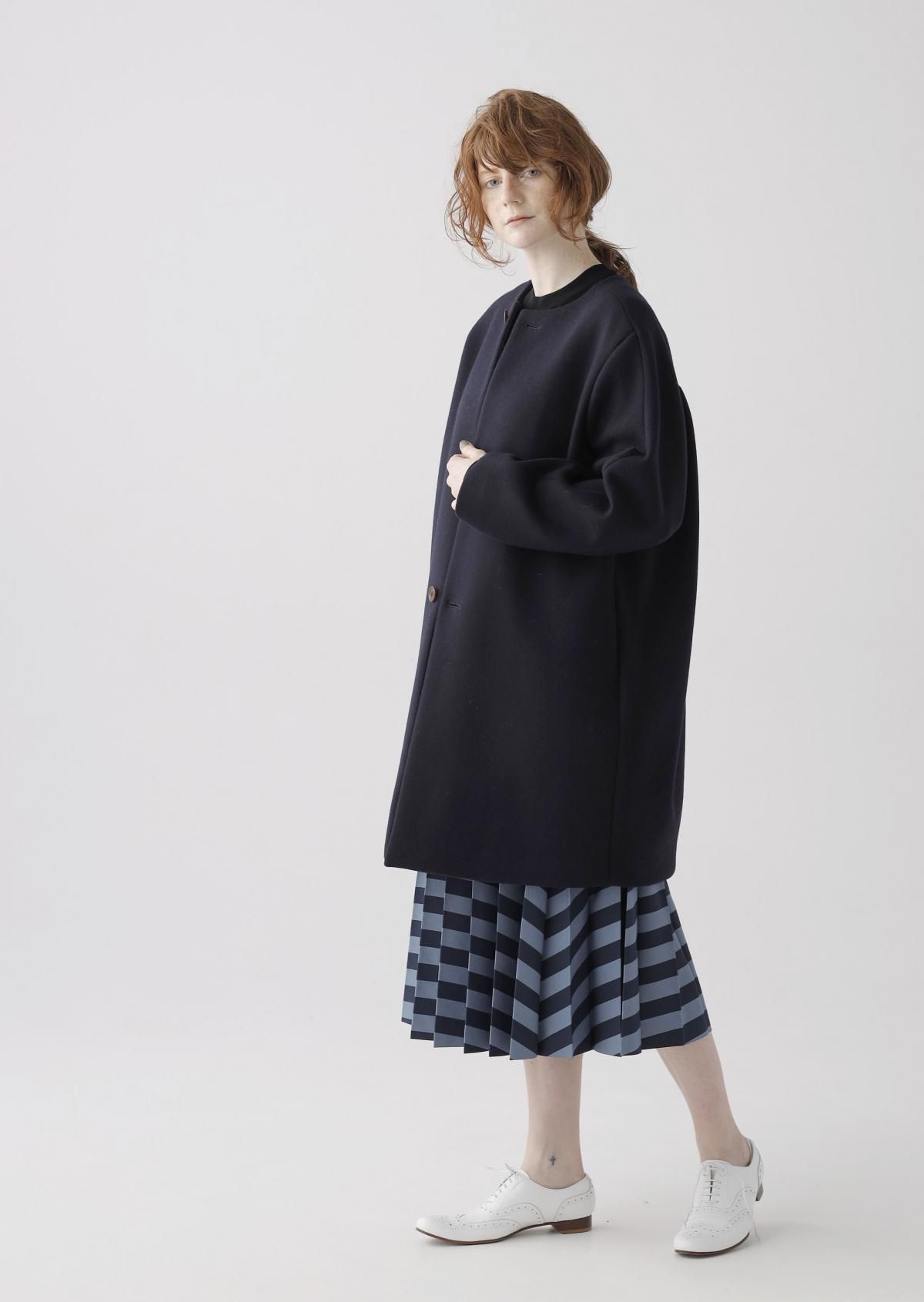 nume ヌメ　シアーコットンふんわり袖ショールコート　青　綿100% コクーンコート - online store | nooy / ヌーイ