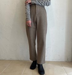 SELECT wool touch wide pants