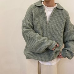 SELECT half zip knit