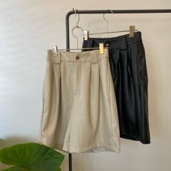 SELECT eco leather short pants