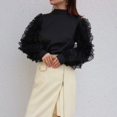 SELECT frill sleeve blouse