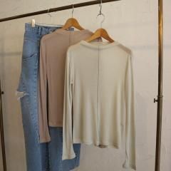 SELECT sheer piping pullover 