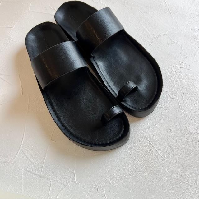 anuke】サンダル ブラック 38 anuke Ecoleather Belt Sandals