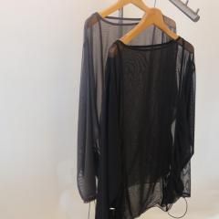SELECT sheer side gather tunic