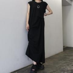 SELECT sleeveless stacked dress