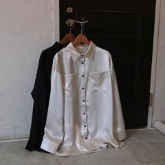 SELECT satin shirt jacket