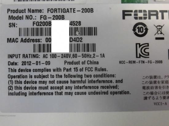 FortiGate-200B (FG-200B)Fortinet֥ۡ롼