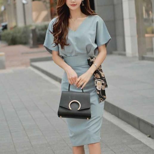 セットアップ 韓国 レディース 40代 スカート コーデ スーツ ニット 30代 フォーマル 上品 通勤 青 およばれ 半袖 無地 Vネックウエストマークおしゃれ きれいめ オフィス 大人 Dress No Sato セットアップ 韓国 レディース 40代 スカート コーデ スーツ ニット 30代 フォーマル 上品 通勤 青 およばれ 半袖 無地 Vネックウエストマークおしゃれ きれいめ オフィス 大人 Dress No Sato