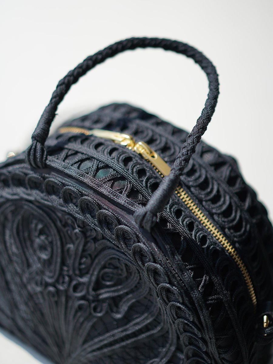 MameKurogouchi Cording Embroidery Demi Lune Handbag