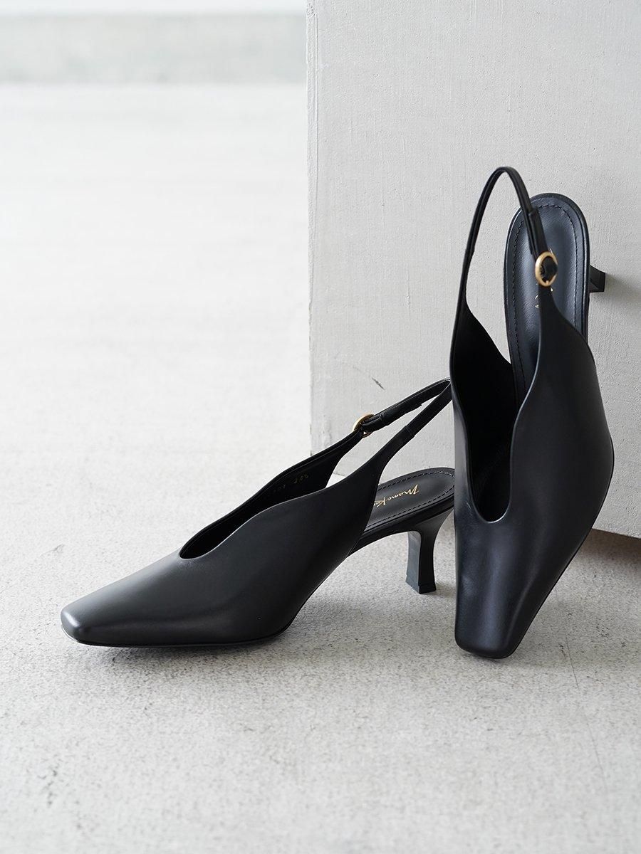Mame Kurogouchi Curved Line Sling Back Heels - Altamira Mame Kurogouchi Curved Line Sling Back Heels - Altamira