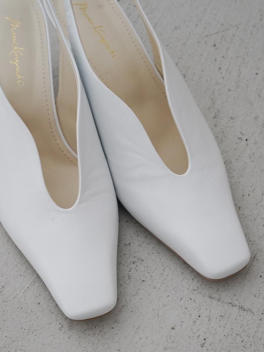 Mame Kurogouchi Curved Line Sling Back Heels - Altamira Mame Kurogouchi Curved Line Sling Back Heels - Altamira