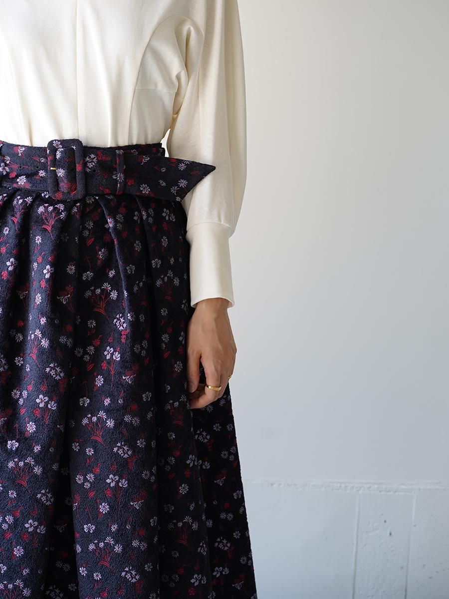 Mame Kurogouchi Floral Jacquard Flared Skirt - Altamira