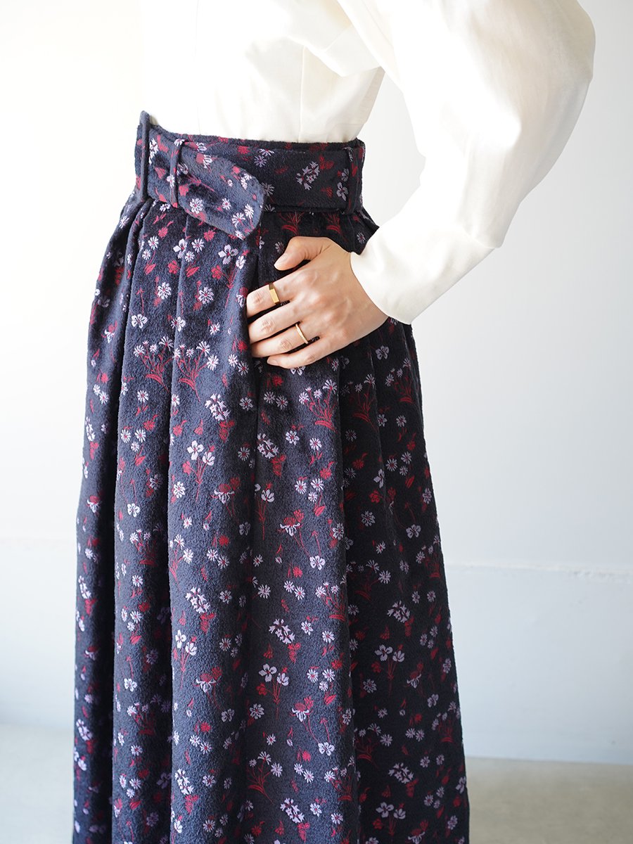 Mame Kurogouchi Floral Jacquard Flared Skirt - Altamira