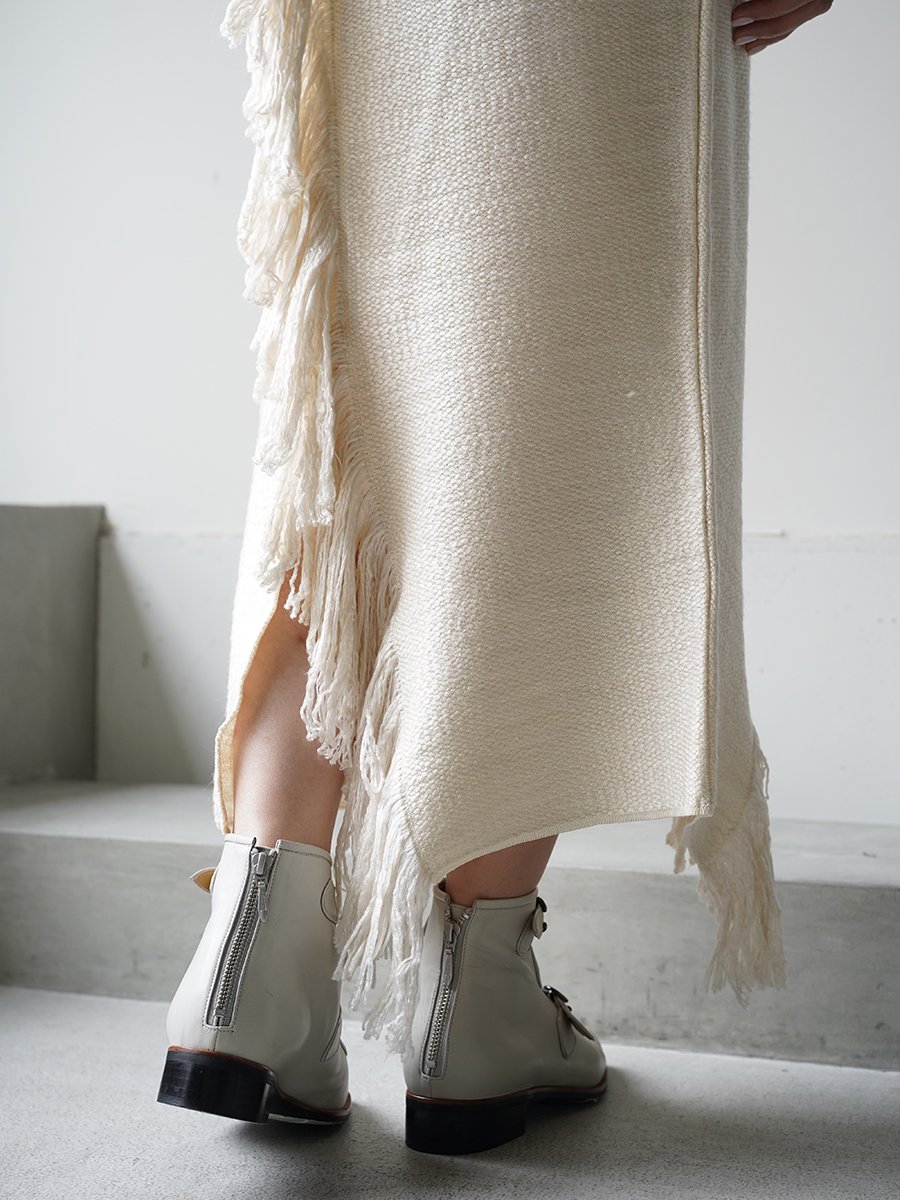 AKIRANAKA Elian fringe knit skirt - Altamira