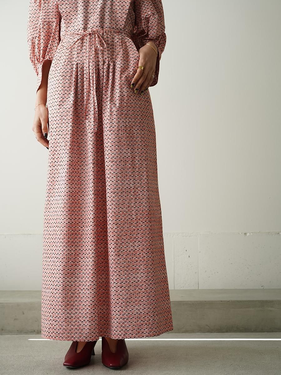 Mame Kurogouchi Crane Pattern Hand Printed Dress - Altamira