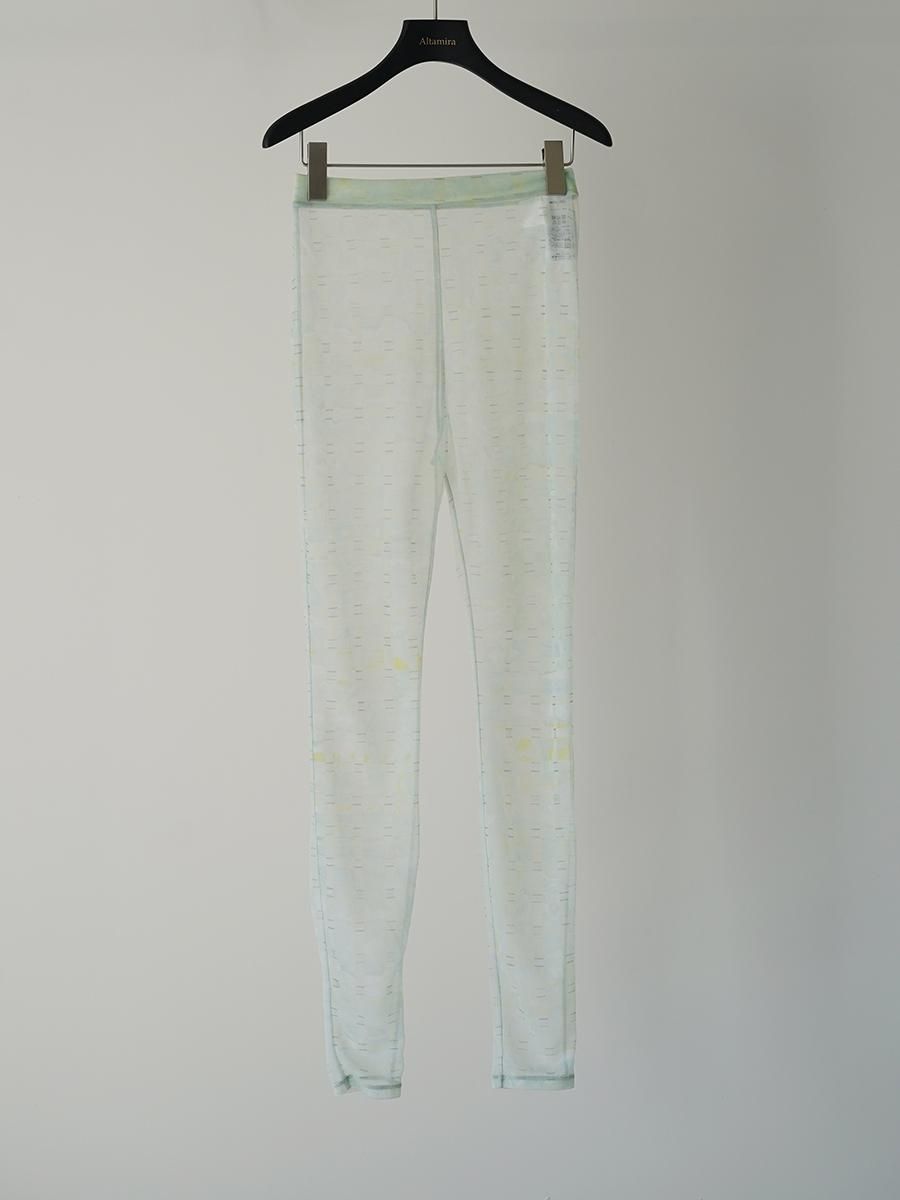 Mame Kurogouchi Marble Printed Plaid Sheer Leggings - Altamira Mame Kurogouchi Marble Printed Plaid Sheer Leggings - Altamira