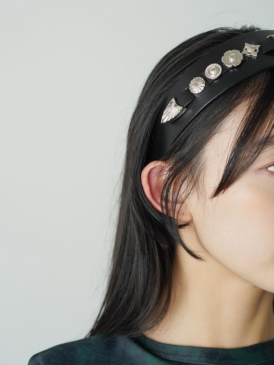 高価値セリー ヘアアクセサリー TOGA LEATHER HEADBAND 2 ヘア 