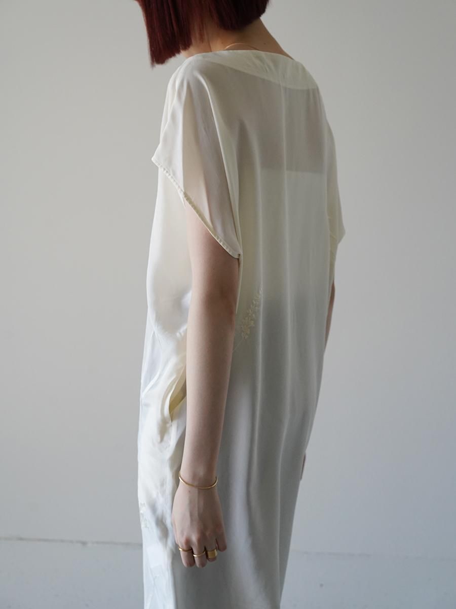 Mame Kurogouchi Silk Cupra Floral Embroidery Dress - Altamira