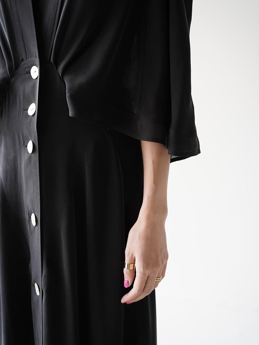 PHOTOCOPIEU CAPE-SLEEVE SHIRT DRESS - Altamira