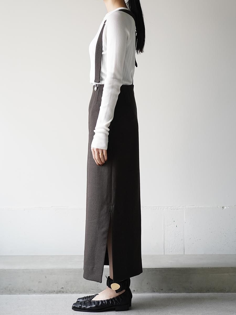 THE RERACS CSY KERSEY SUSPENDER PENCIL SKIRT - Altamira