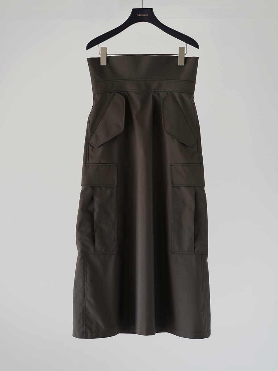 【25ss 未使用】THE RERACS リラクス スカート THE RERACS│ザ・リラクス / RERACS RAYERED SKIRT SHORTS(GREGE)