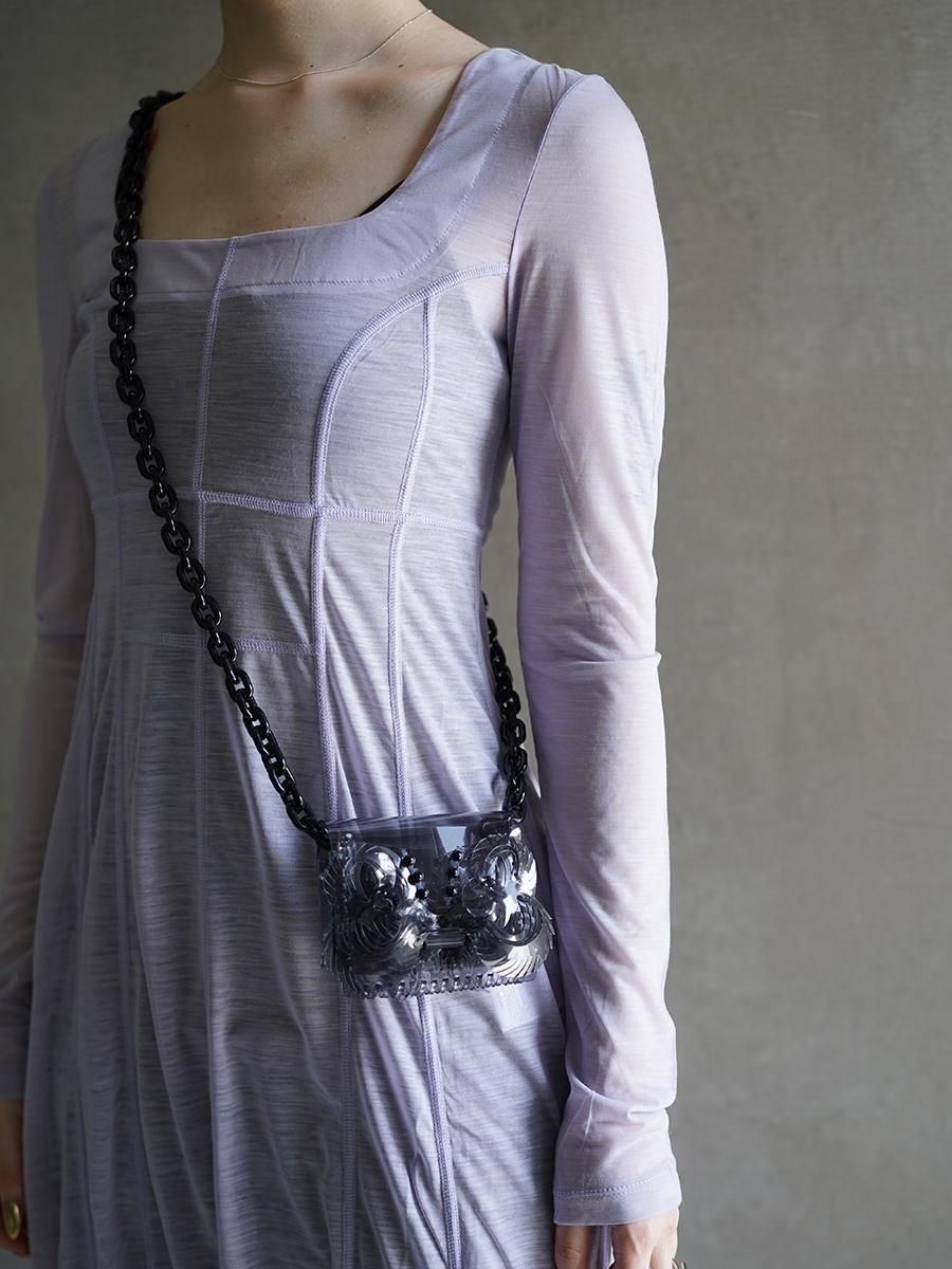 Mame Kurogouchi Transparent Sculptural Micro Mini Chain Bag Mame Kurogouchi Transparent Sculptural Micro Mini Chain Bag