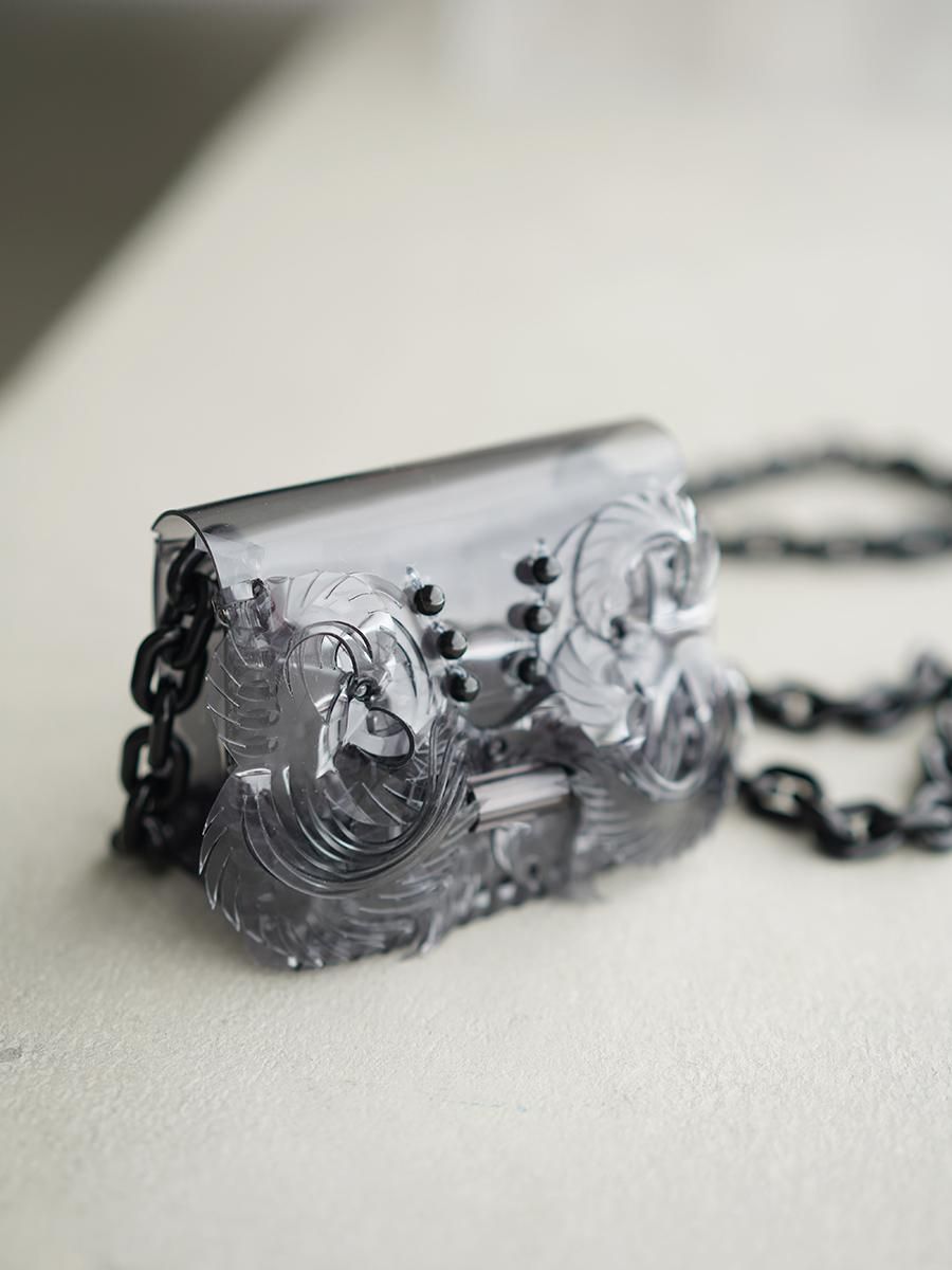 Mame Kurogouchi Transparent Sculptural Micro Mini Chain Bag Mame Kurogouchi Transparent Sculptural Micro Mini Chain Bag
