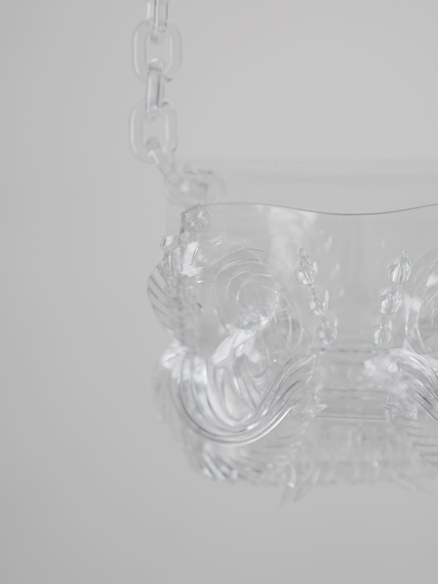 Mame Kurogouchi Transparent Sculptural Micro Mini Chain Bag