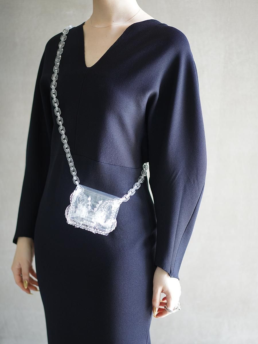 Mame Kurogouchi Transparent Sculptural Micro Mini Chain Bag Mame Kurogouchi Transparent Sculptural Micro Mini Chain Bag