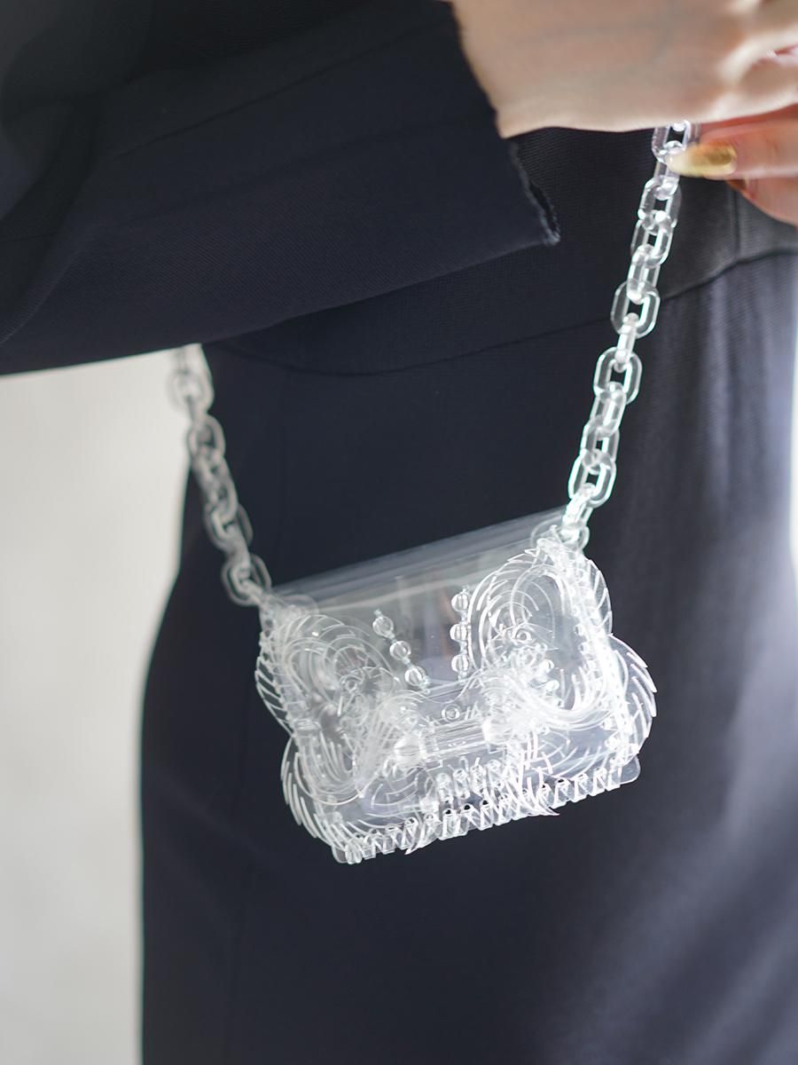 Mame Kurogouchi Transparent Sculptural Micro Mini Chain Bag Mame Kurogouchi Transparent Sculptural Micro Mini Chain Bag