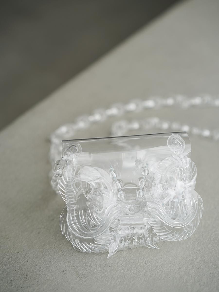 Mame Kurogouchi Transparent Sculptural Micro Mini Chain Bag