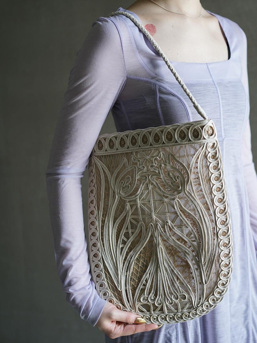 Mame Kurogouchi Cording Embroidery Curbed Tote Bag - Altamira Mame Kurogouchi Cording Embroidery Curbed Tote Bag - Altamira