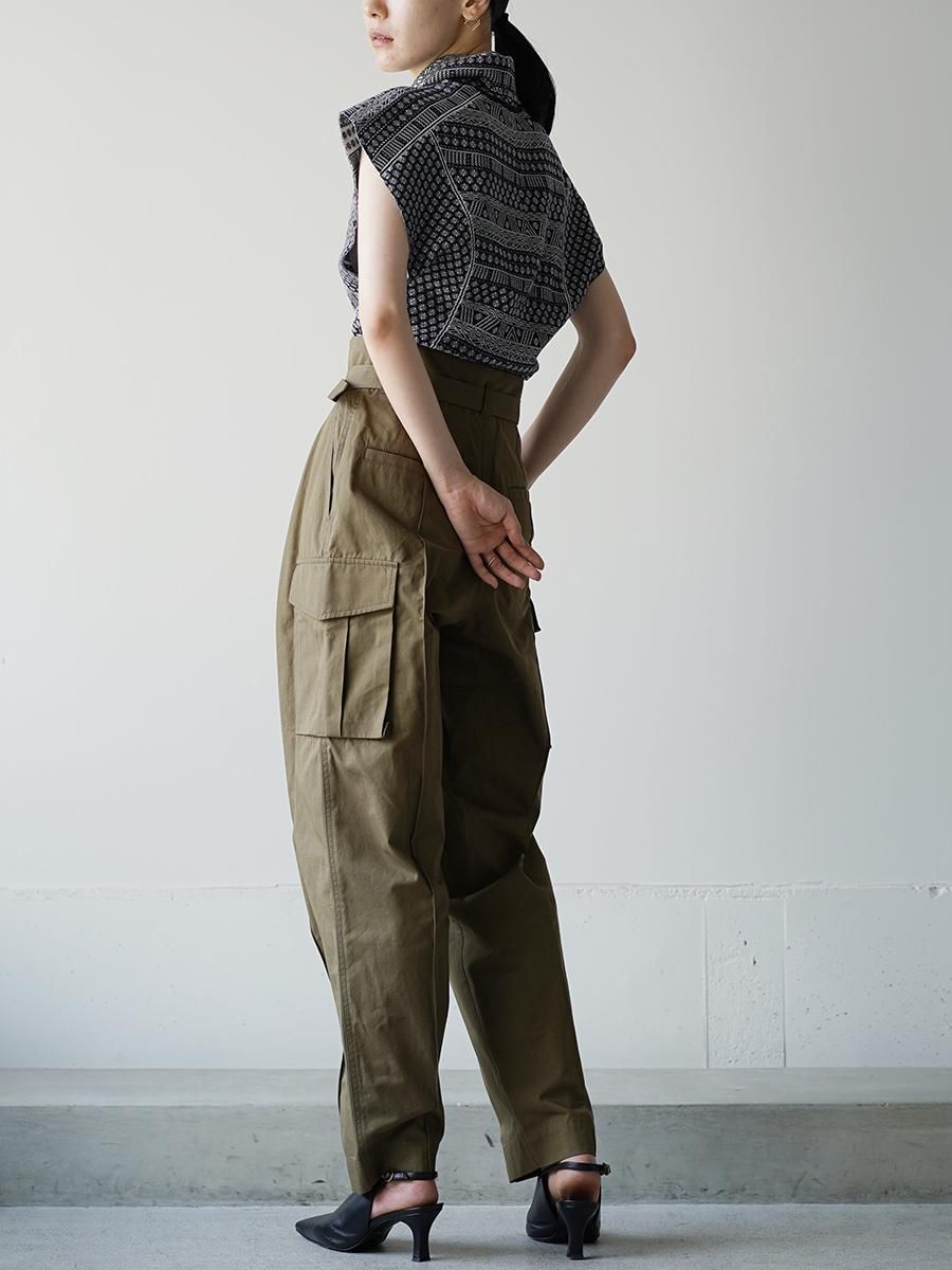 Mame Kurogouchi Organic Cotton Twill High Waisted Cargo Mame Kurogouchi Organic Cotton Twill High Waisted Cargo